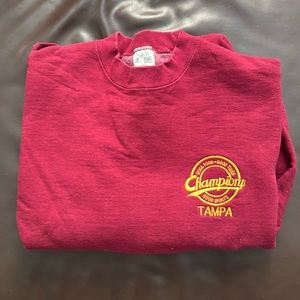 Vintage Champions Good Food Good Times Tampa Sweater size Medium.